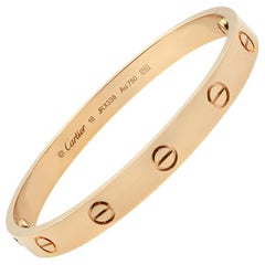 Cartier 18 Karat Rose Gold Love Bangle Bracelet