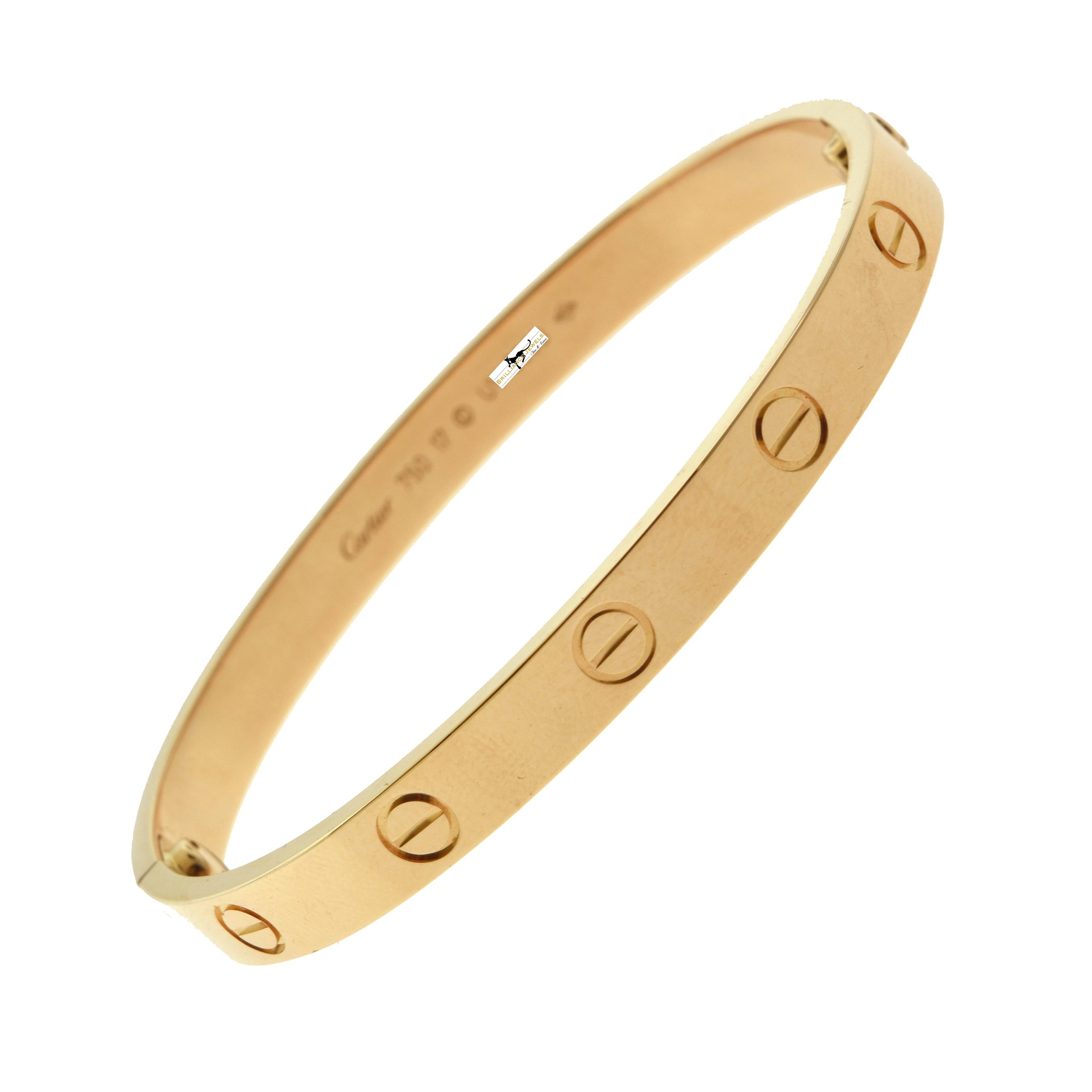Cartier 18 Karat Rose Gold Love Bangle Bracelet
