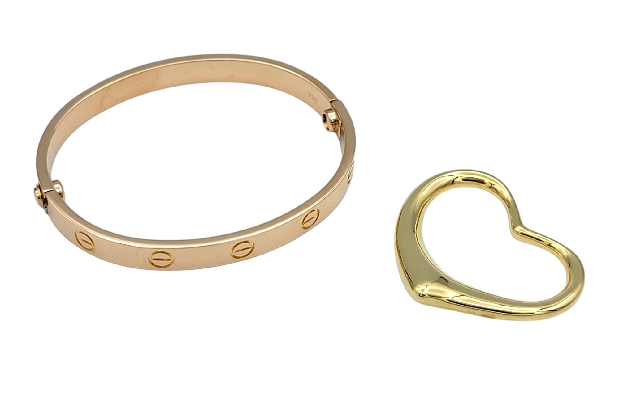 Cartier 18 Karat Roségold Love Armreif Armband mit Box & Schraubenzieher, Größe 16 für Damen oder Herren im Angebot