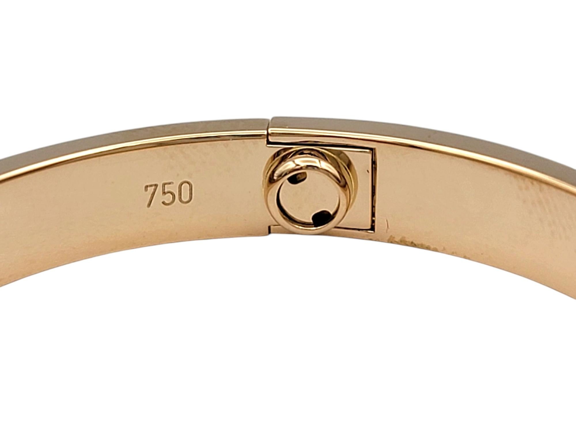 Cartier 18 Karat Roségold Love Armreif Armband mit Box & Schraubenzieher, Größe 16 im Angebot 2