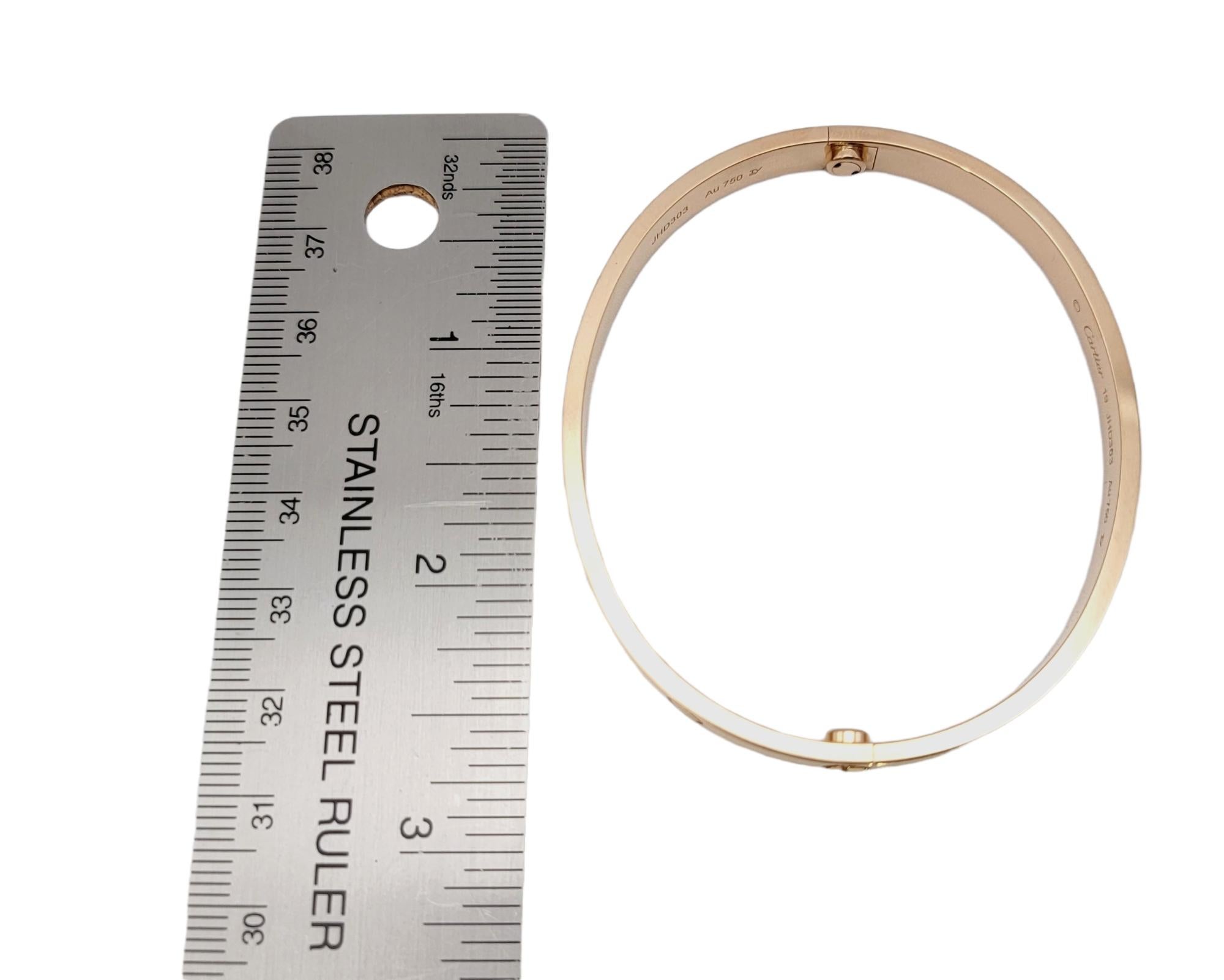 Cartier Bracelet jonc Love en or rose 18 carats, avec bote et tournevis 6