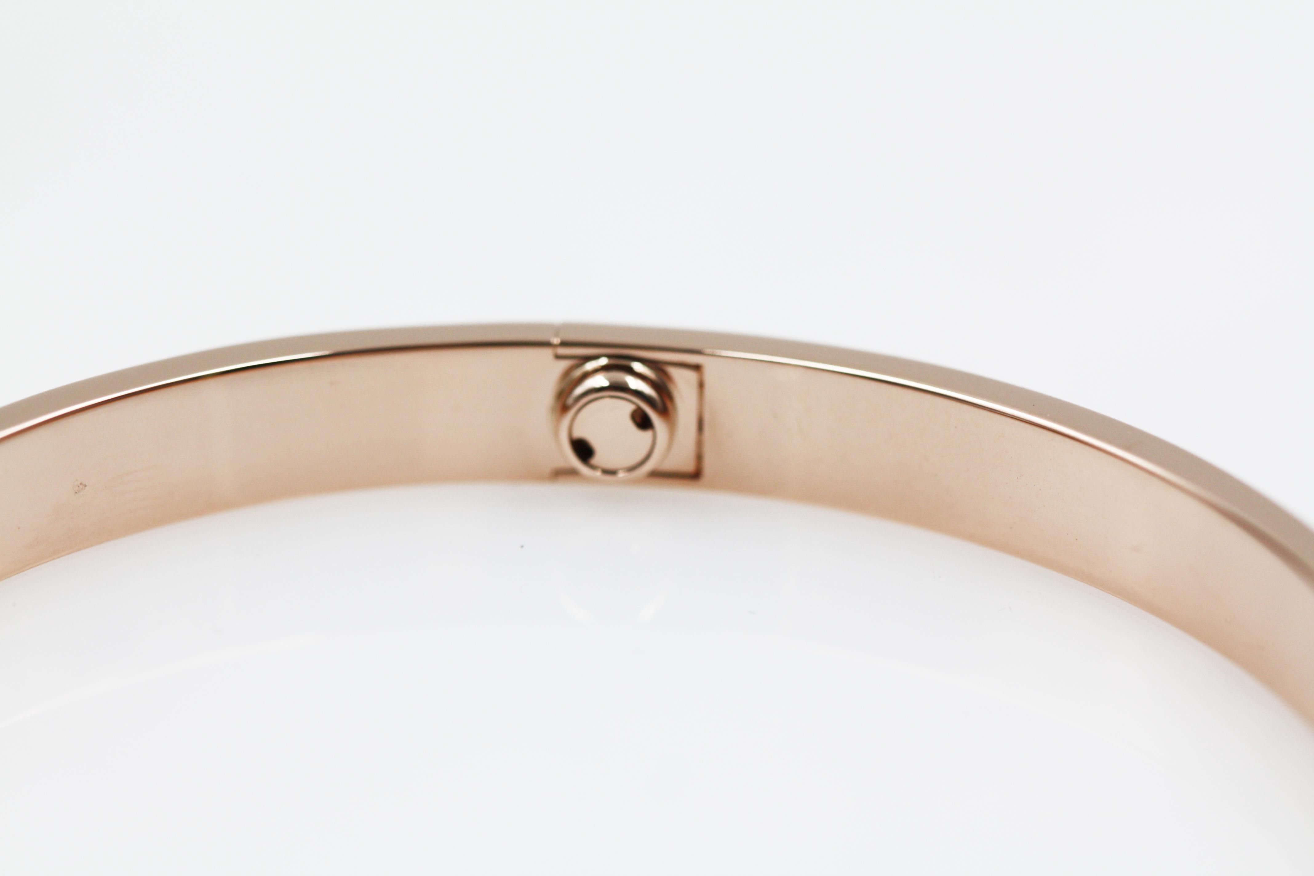 Cartier 18 Karat Rose Gold Love Bracelet 1