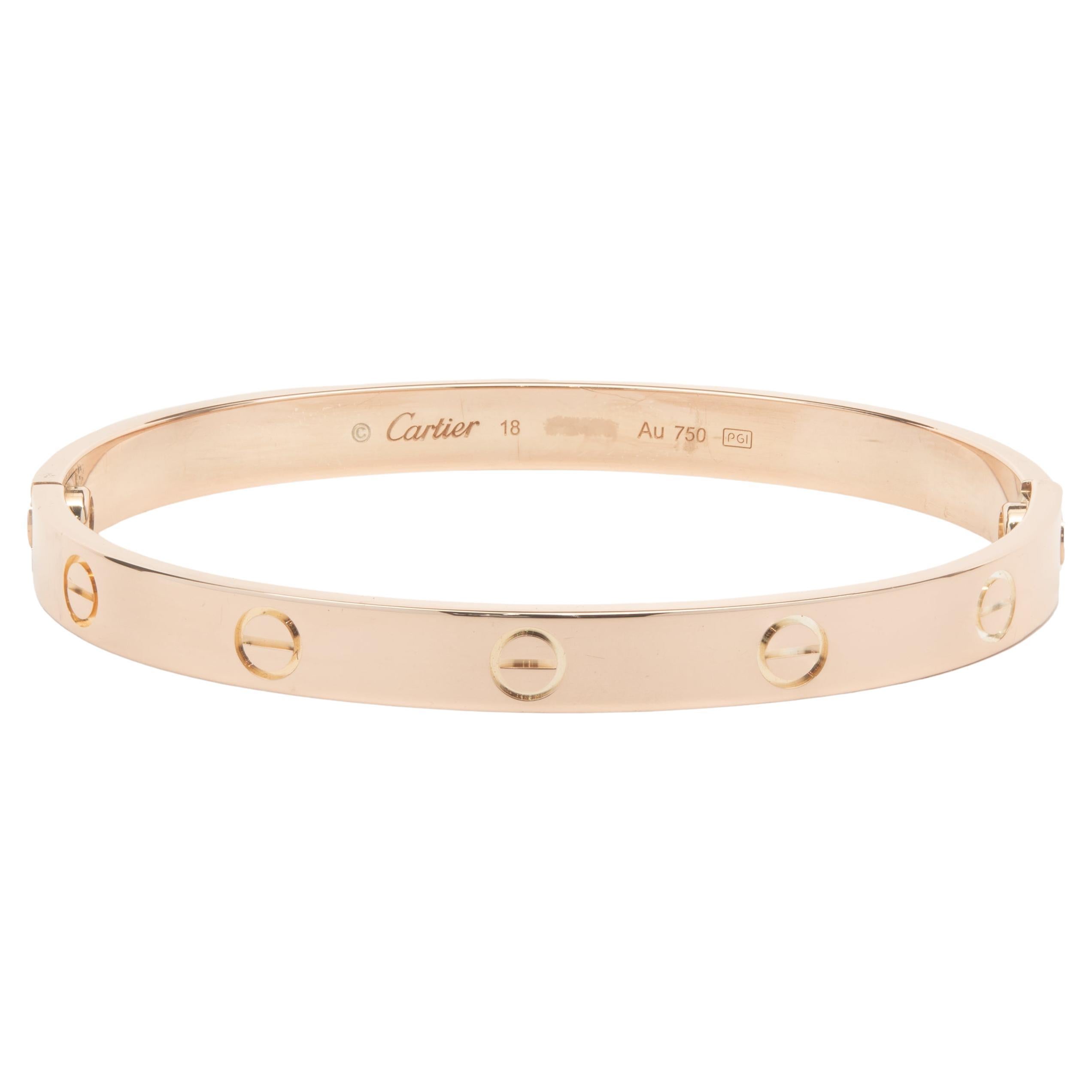 Cartier 18 Karat Rose Gold Love Bracelet