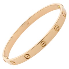 Cartier 18 Karat Rose Gold Love Bracelet Old Style