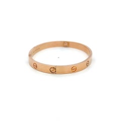 Cartier 18 Karat Rose Gold Love Bracelet Size 18 With Box and Certificate