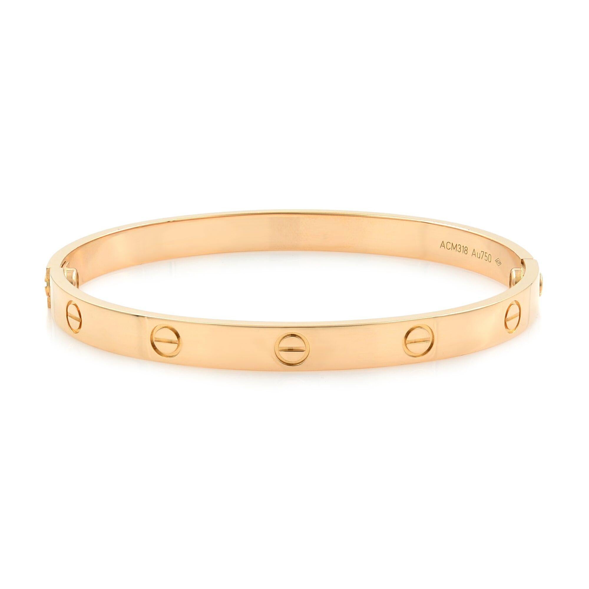cartier love bracelet 18 karat