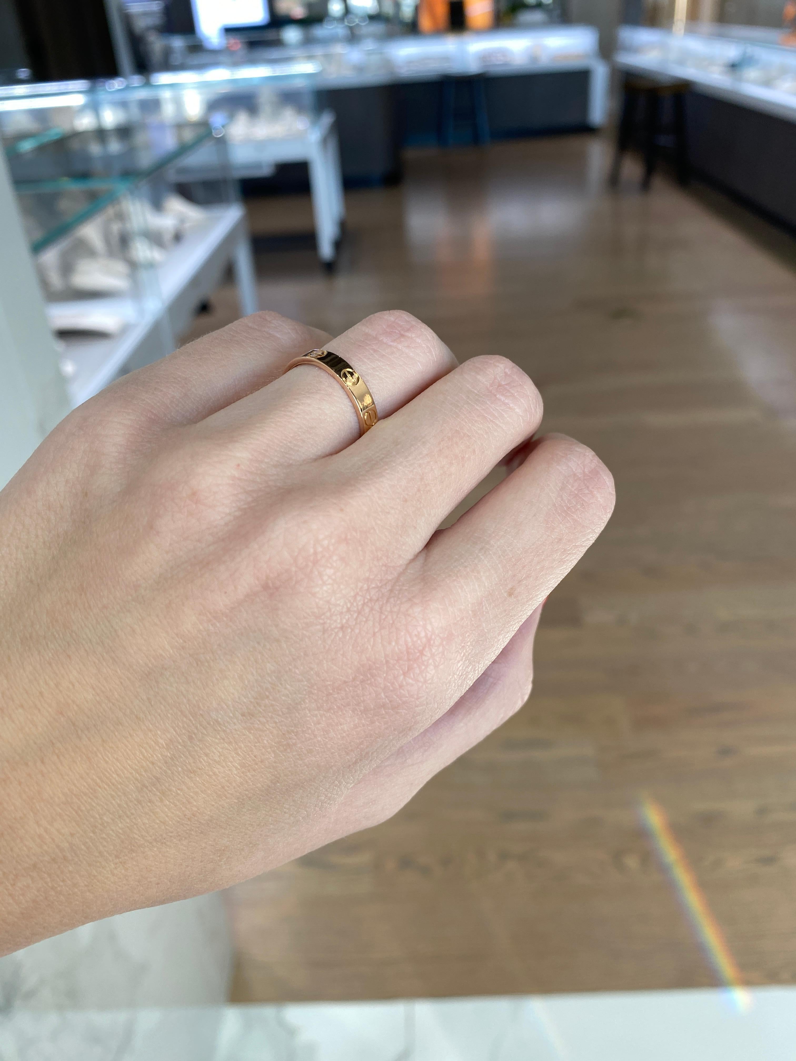 Cartier 18 Karat Rose Gold Love Ring 2