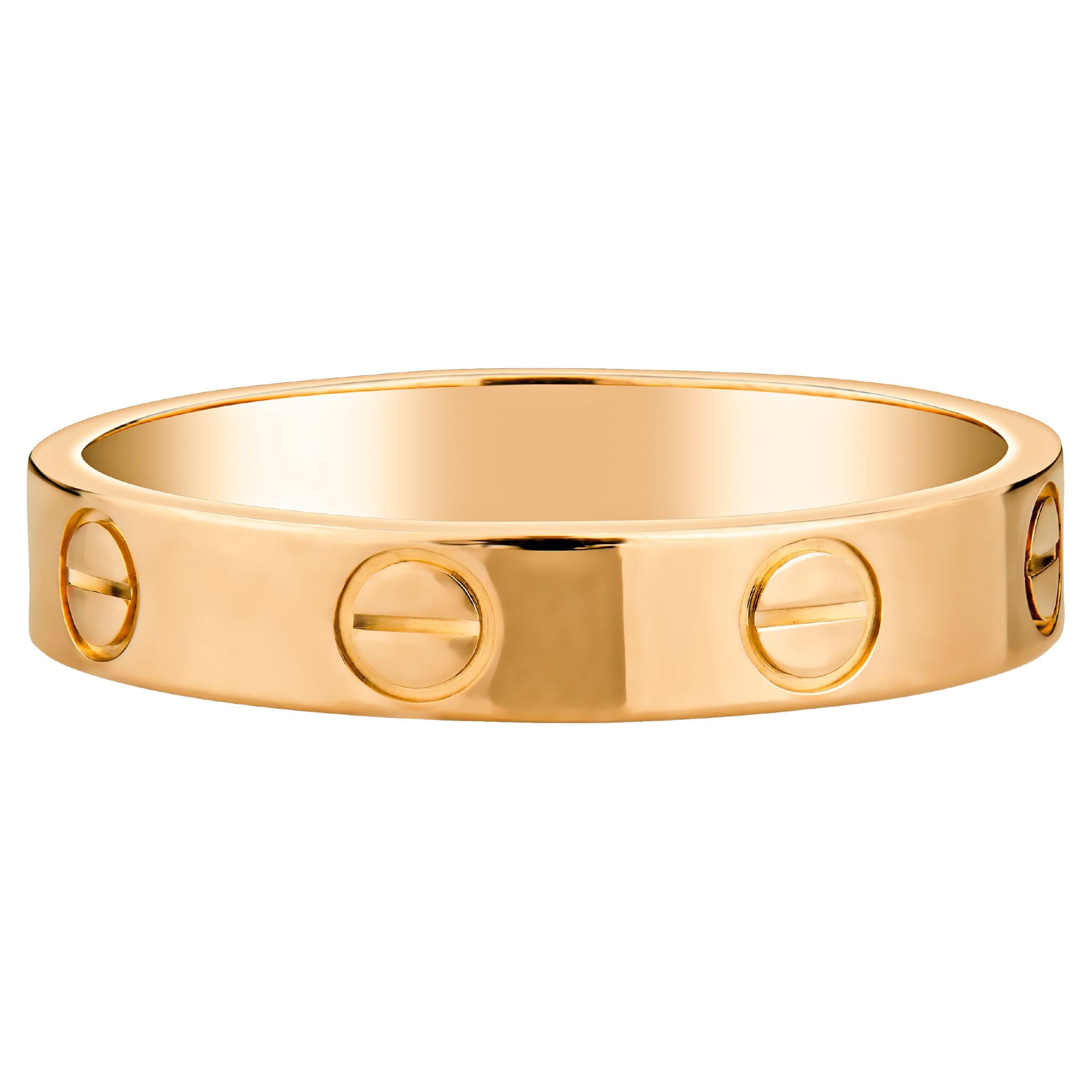Cartier 18 Karat Rose Gold Love Ring