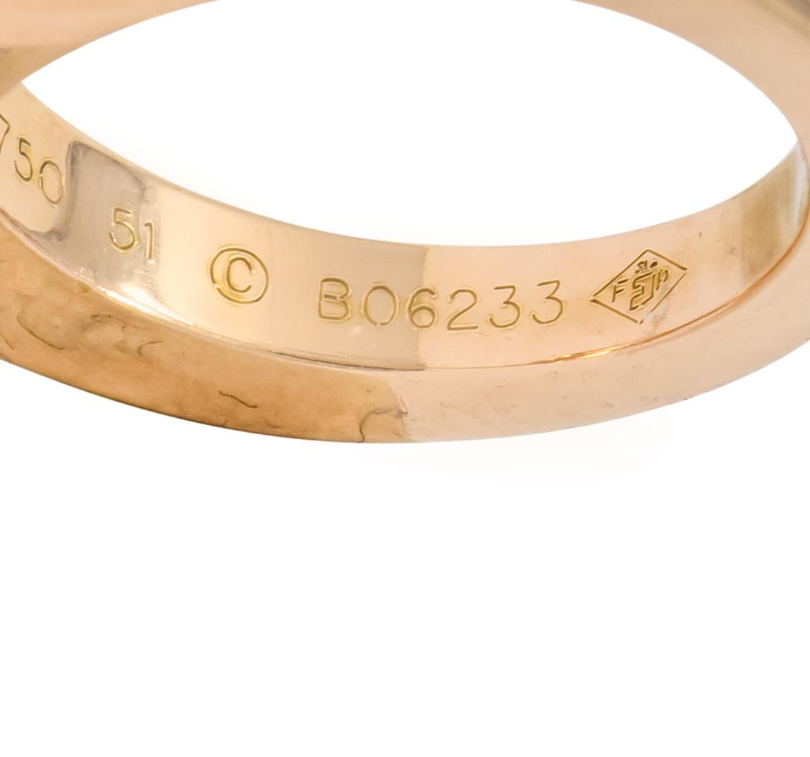 Cartier 18 Karat Rose Gold Menotte Bypass Band Ring, circa 1990s 3