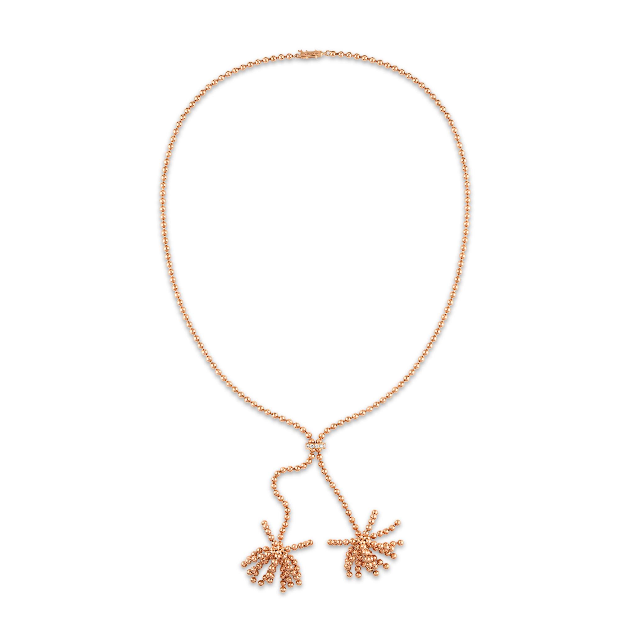 METAL TYPE: 18K Rose Gold
TOTAL WEIGHT: 41.5g
STONE WEIGHT: 0.14ct twd
NECKLACE LENGTH: 19
