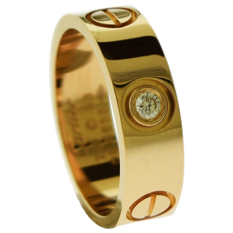 Cartier 18 Karat Rose Gold with 1 Diamond "Love" Ring, 'X-131' at 1stDibs | cartier  750 ring 52833a precio, cartier 750 ring 52833a rose gold, cartier 750 ring  52833a 1to