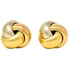 Cartier 18 Karat Tri-Color Gold Trinity Cufflinks