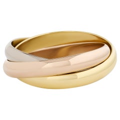 Cartier 18 Karat Tri-Gold Rolling Band Ring