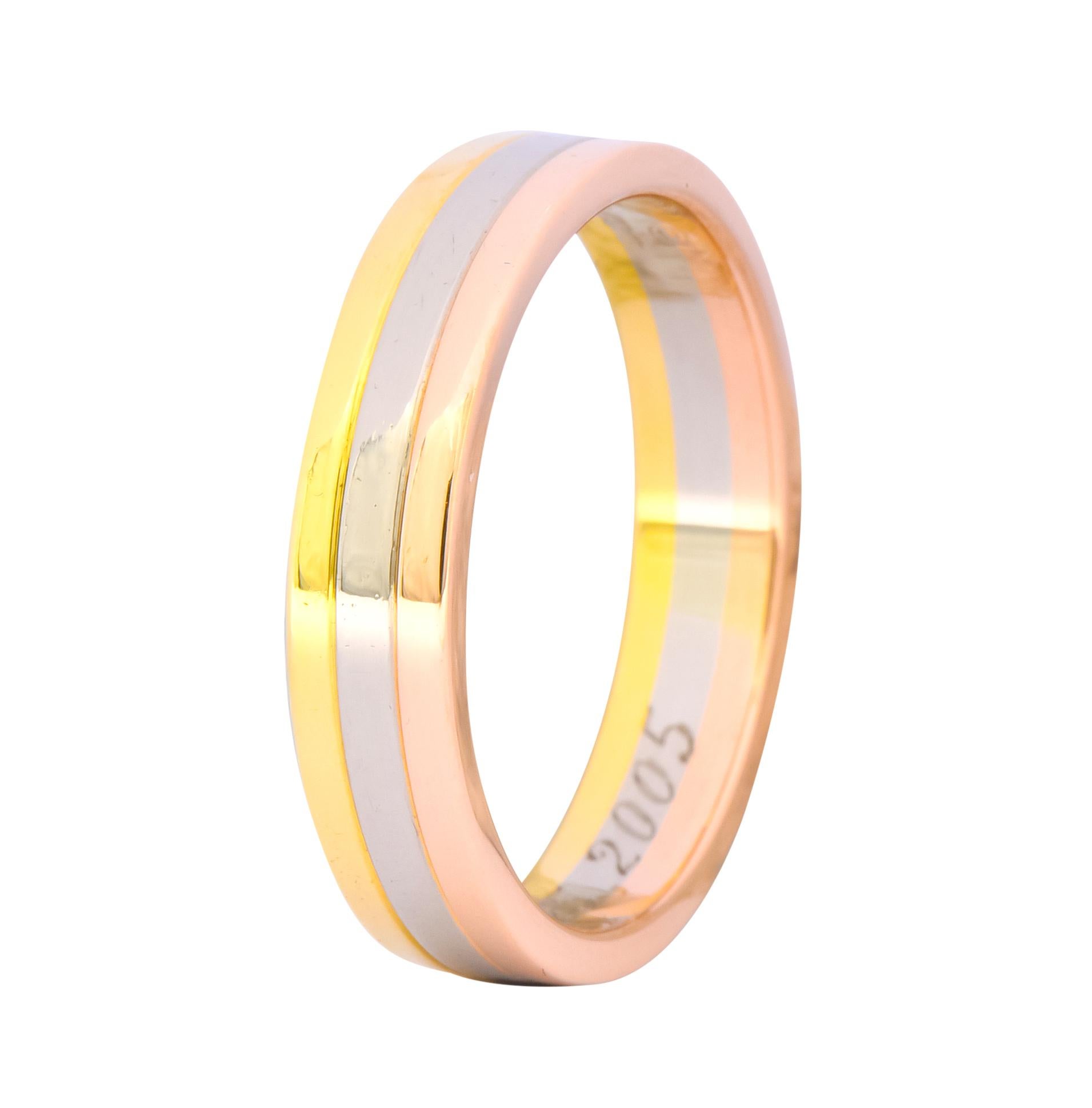 Cartier 18 Karat Tri-Gold Trinity Unisex Band Ring 2