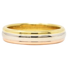Cartier 18 Karat Tri-Gold Trinity Unisex Band Ring