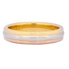 Cartier, bague unisexe à anneau en or tricolore 18 carats
