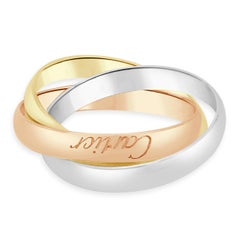 Cartier 18 Karat Tri-tone Trinity Ring