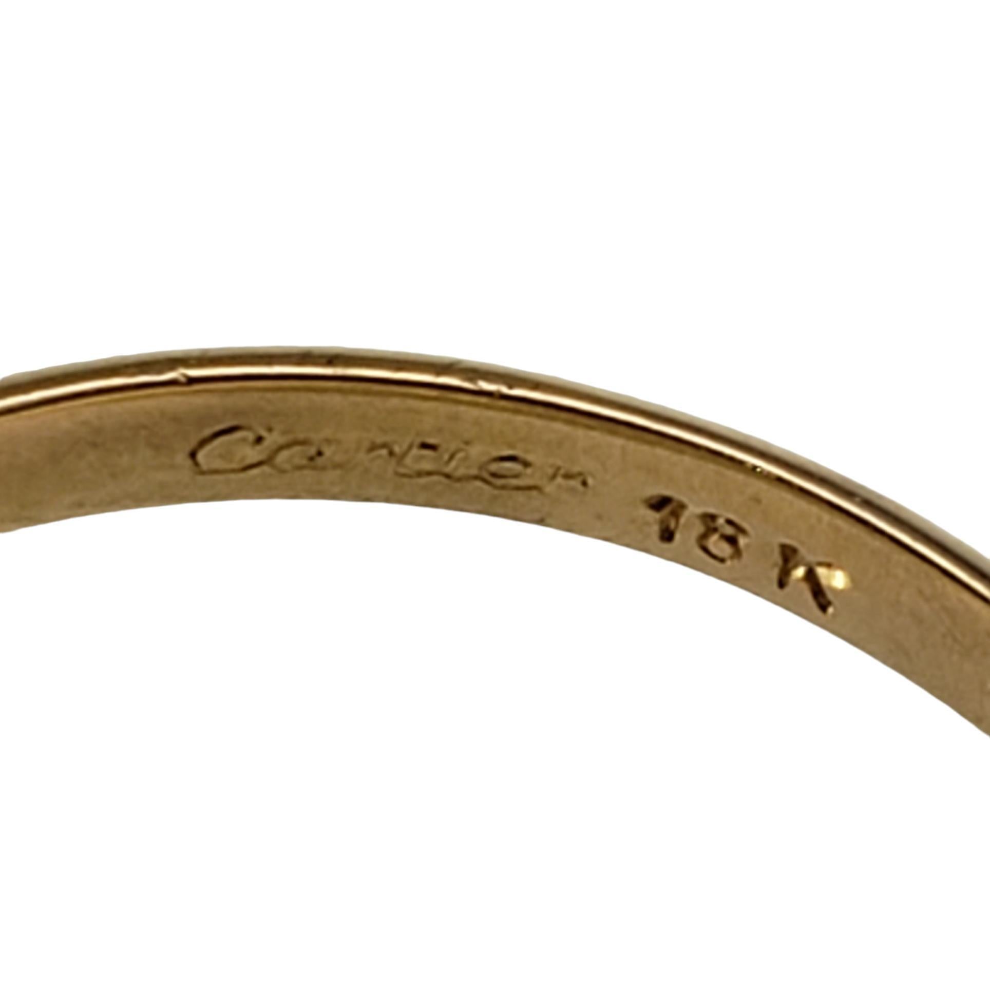 Women's Cartier 18 Karat Tricolor Rolling Trinity Ring Size 8.5 #17087