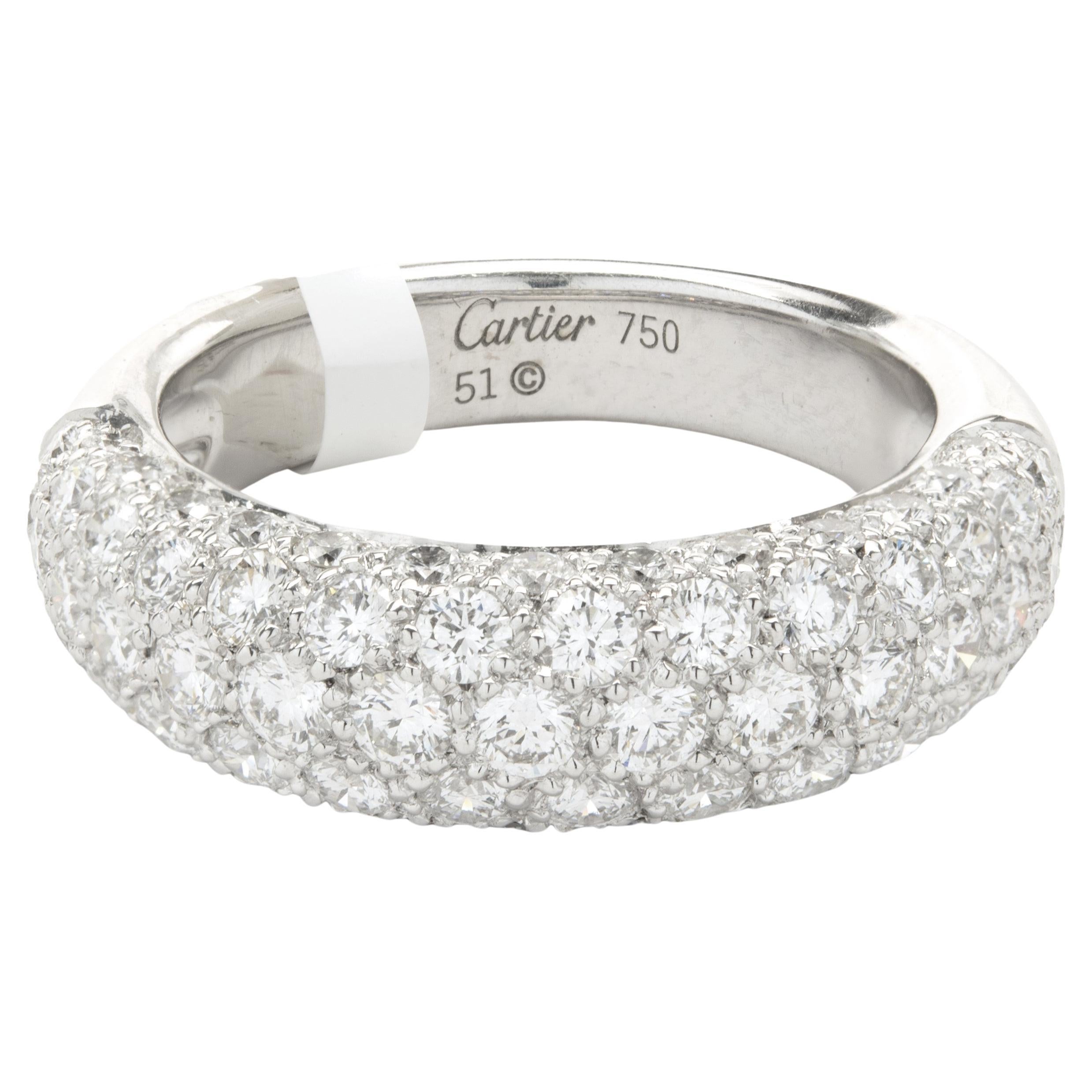 Cartier 18 Karat White Etincelle De Diamond Ring
