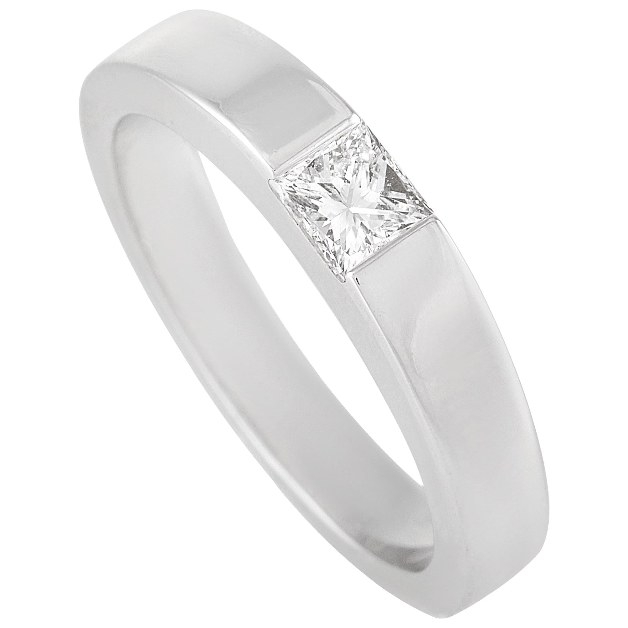 Cartier 18 Karat White Gold 0.25 Carat Diamond Ring