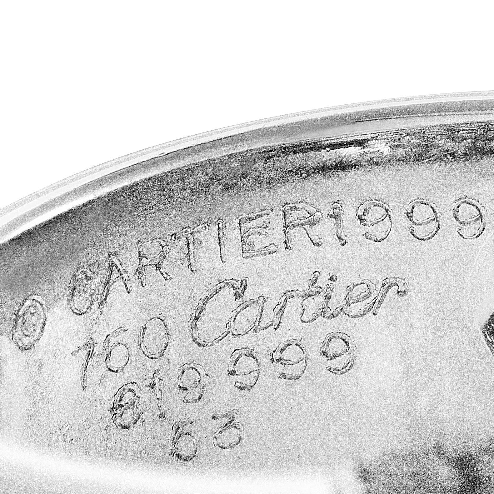 Cartier 18 Karat White Gold 3.25 Carat Diamond Pave Band Ring 2
