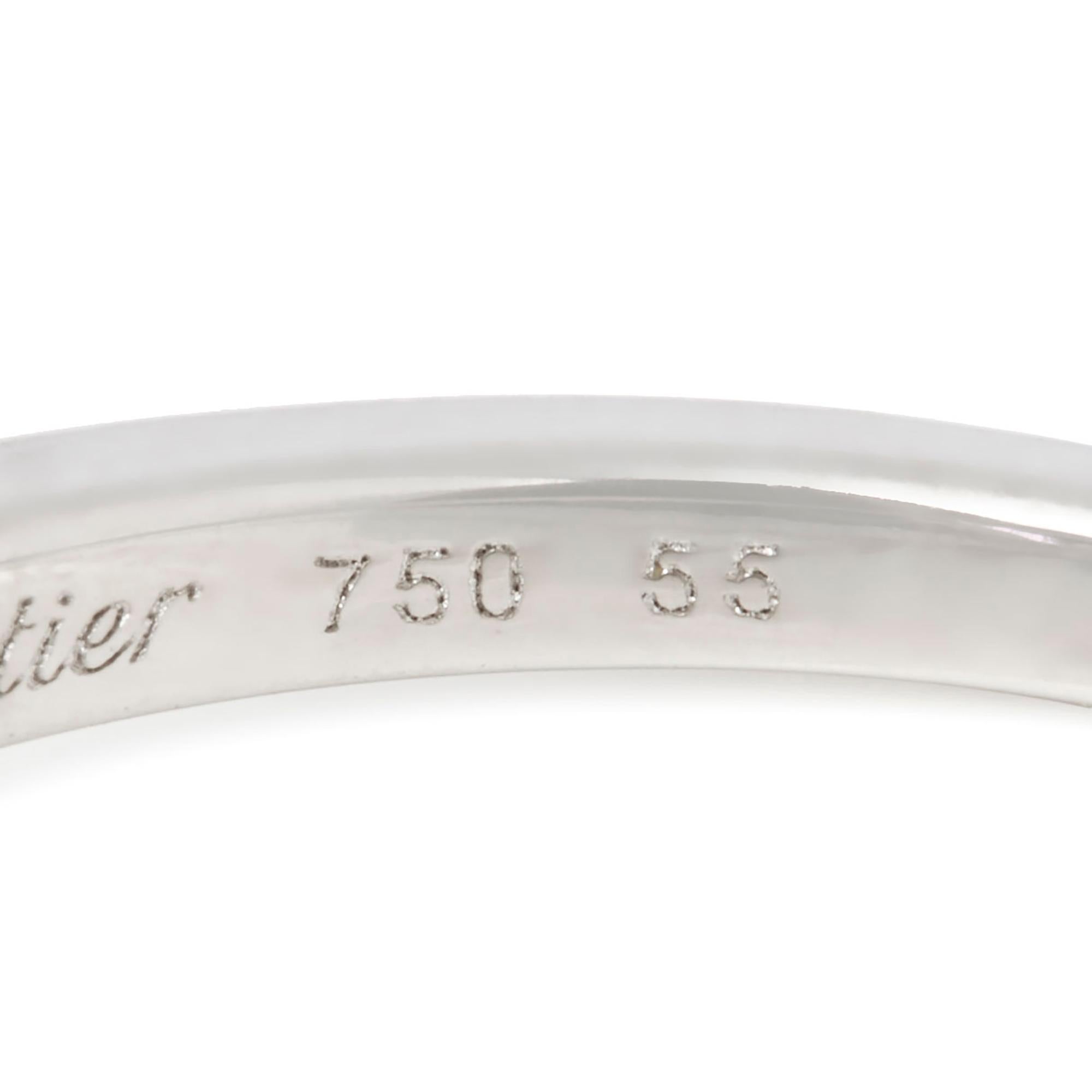 Women's Cartier 18 Karat White Gold Amethyst and Round Cut Diamond Lotus Ring