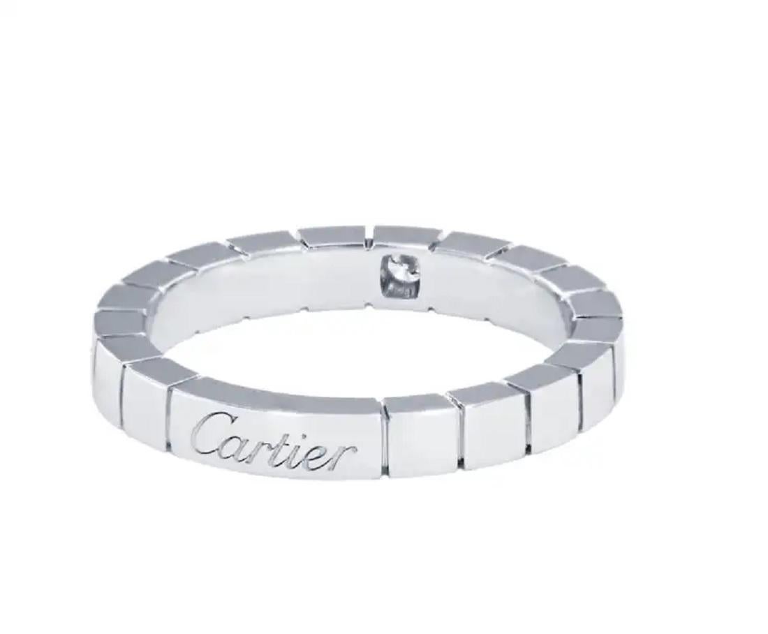 -18k White Gold

-Ring size: 7

-Width: 3mm

-Diamonds: 1 Round Brilliant Cut, 0.04ct

-Carat Weight: 0.04ct



*Includes Cartier box

Retail Price: $2,800