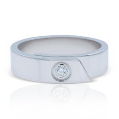 Cartier 18 Karat White Gold Anniversary Diamond Ring