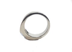 Cartier 18 Karat White Gold Aquamarine Tank Ring