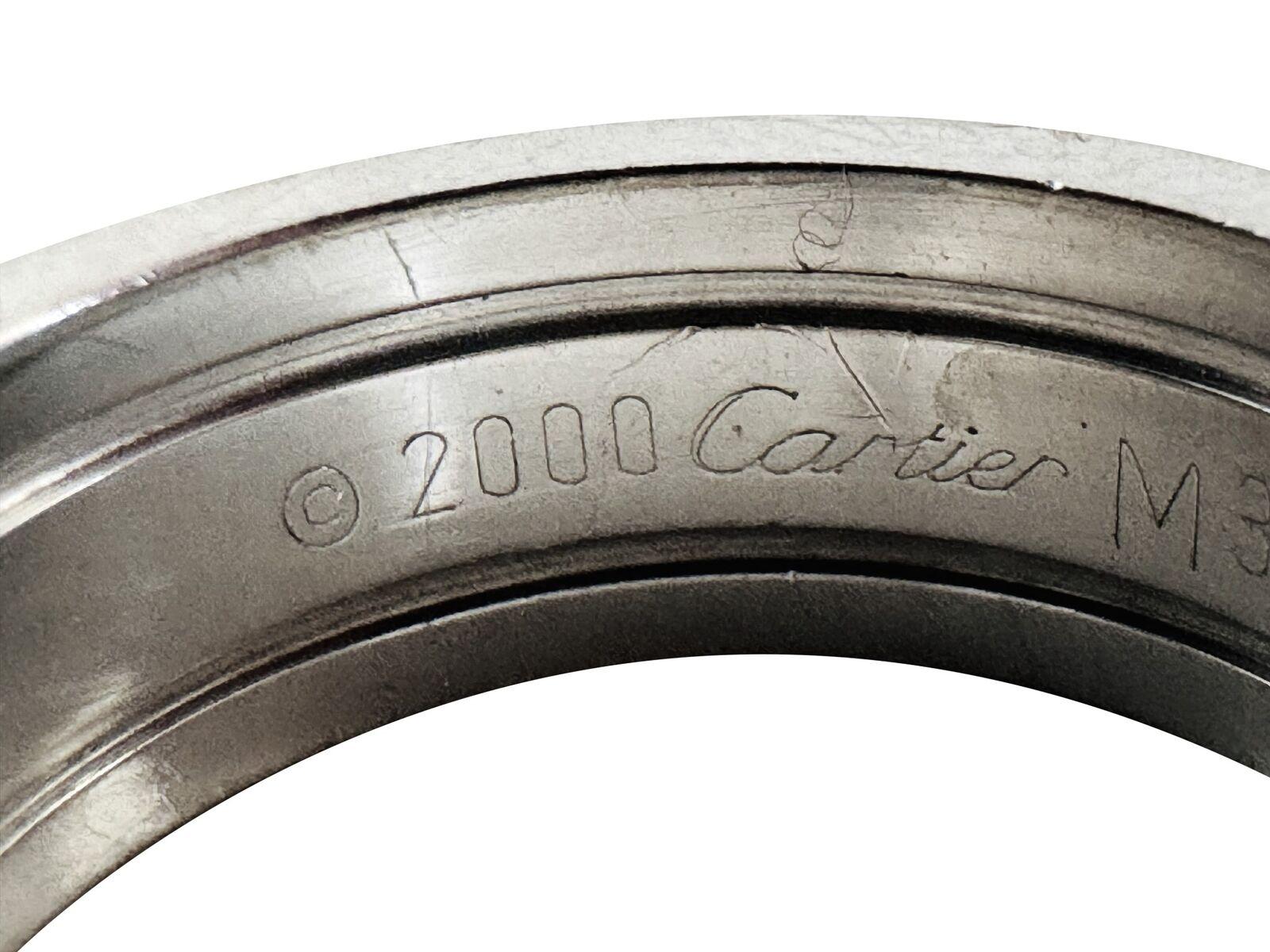 Cartier 18 Karat White Gold C de Cartier Band Ring  For Sale 1