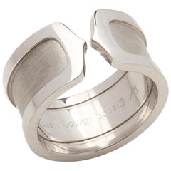 Cartier 18 Karat White Gold C De Cartier Band Ring