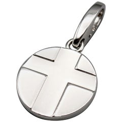 Cartier 18 Karat White Gold Cross Charm