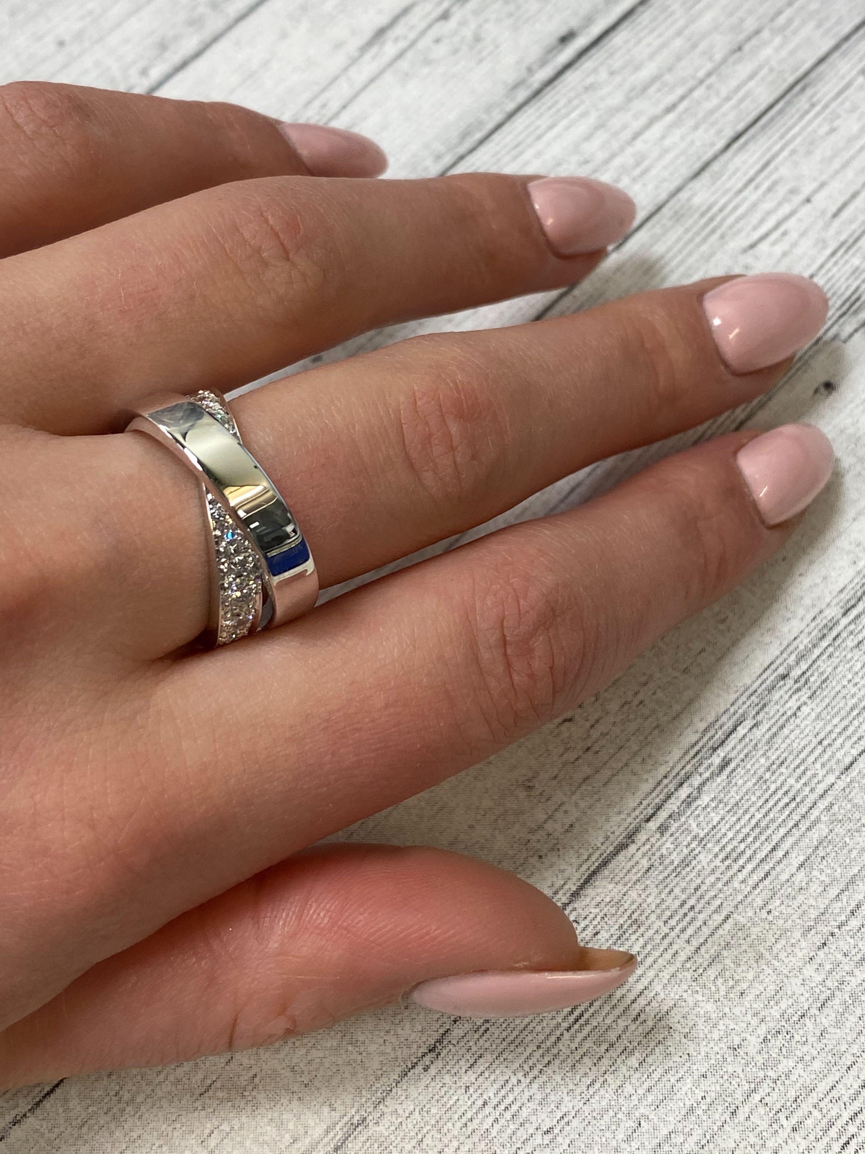 Cartier 18 Karat White Gold Diamond Criss Cross Ring at 1stDibs cartier criss cross ring cartier cross ring cartier ring cross