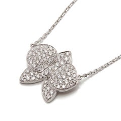Cartier 18 Karat White Gold Diamond D'Orchidées Par Cartier Flower Necklace