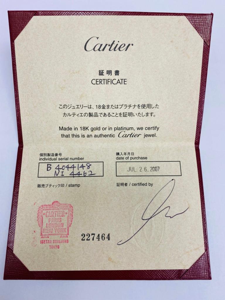 Cartier: 18 Karat Weißgold Doppel-C-Ring mit Diamanten im Zustand „Hervorragend“ in New York, NY