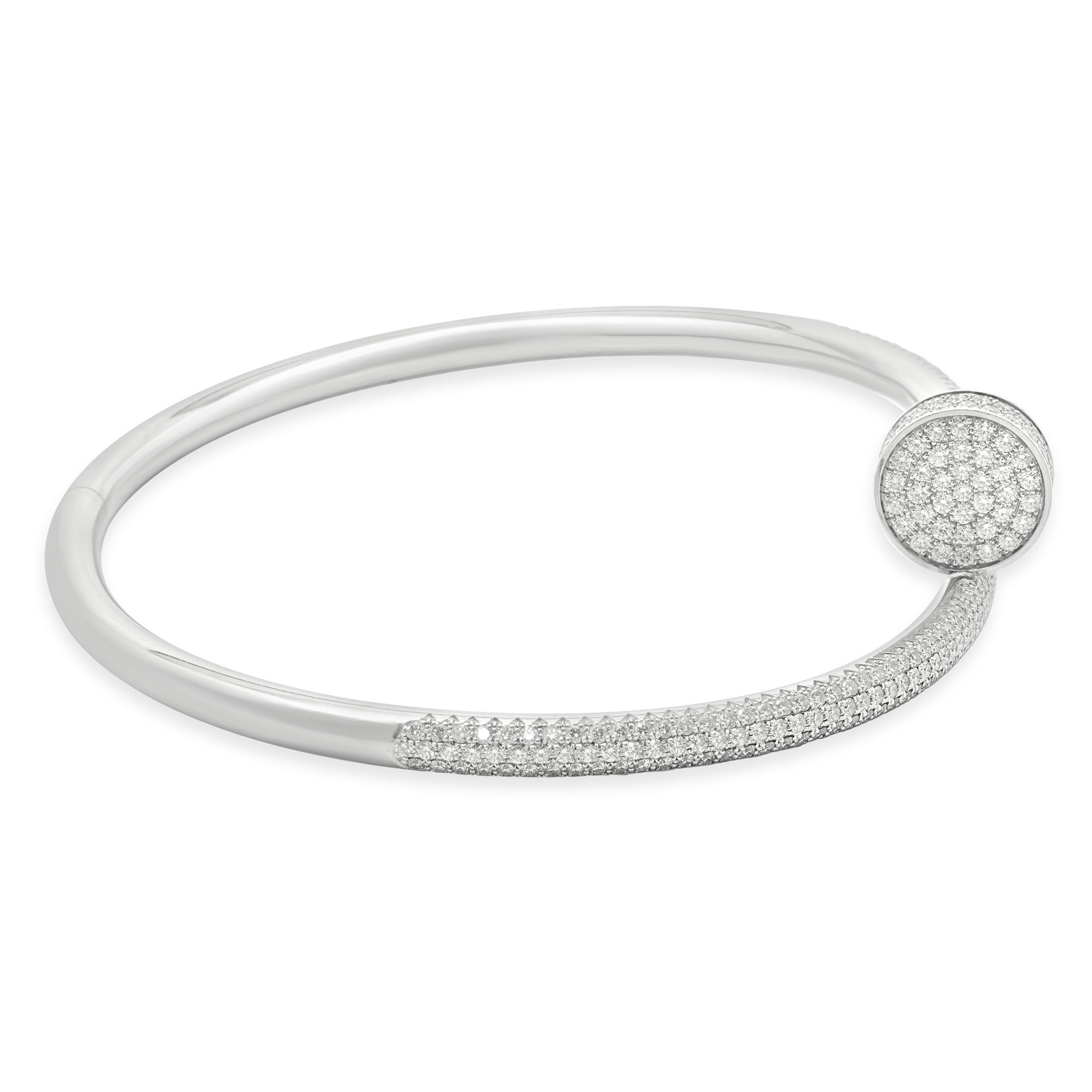 Taglio rotondo Cartier oro bianco 18 carati Diamante Juste Un Clou in vendita