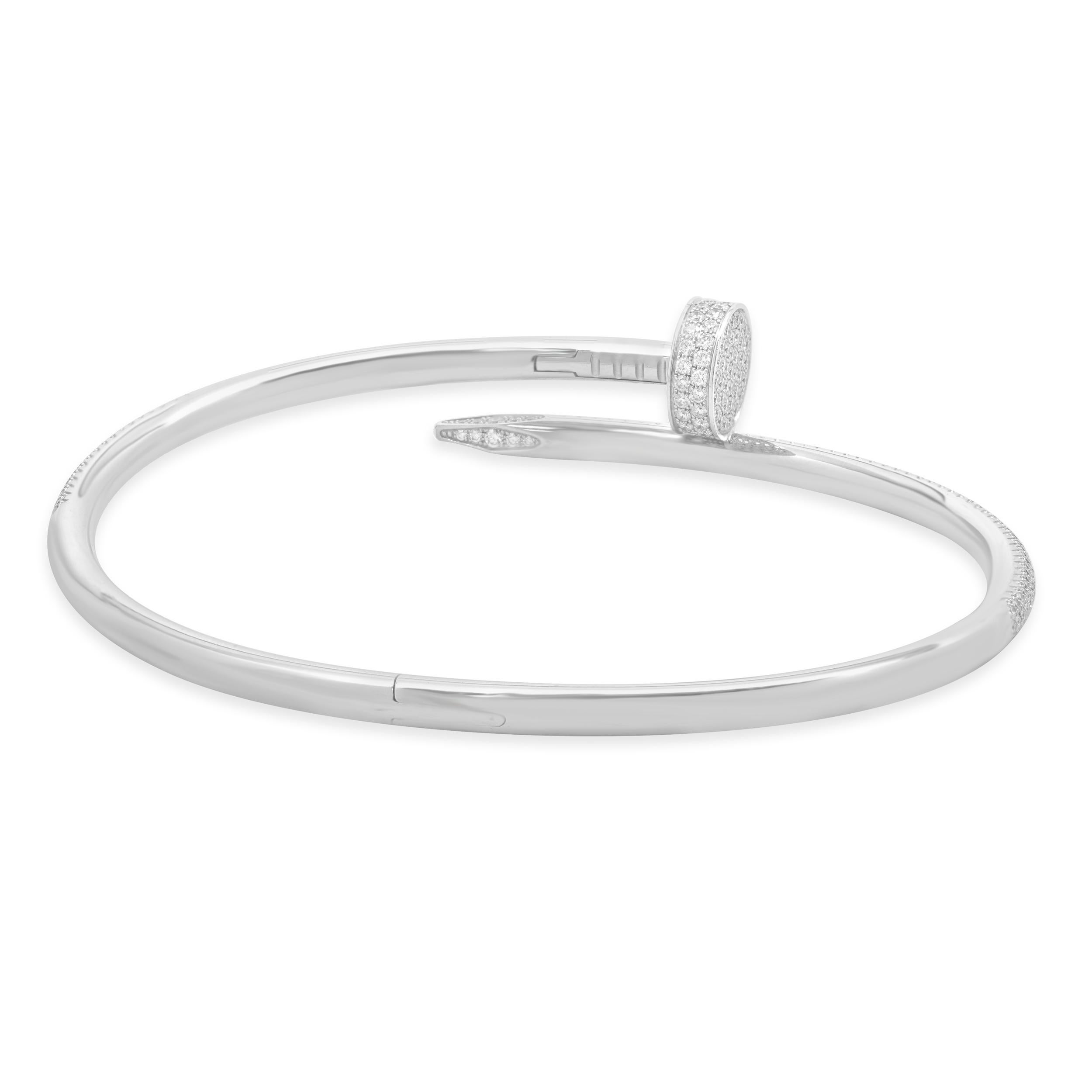 Cartier oro bianco 18 carati Diamante Juste Un Clou In condizioni ottime in vendita a Scottsdale, AZ