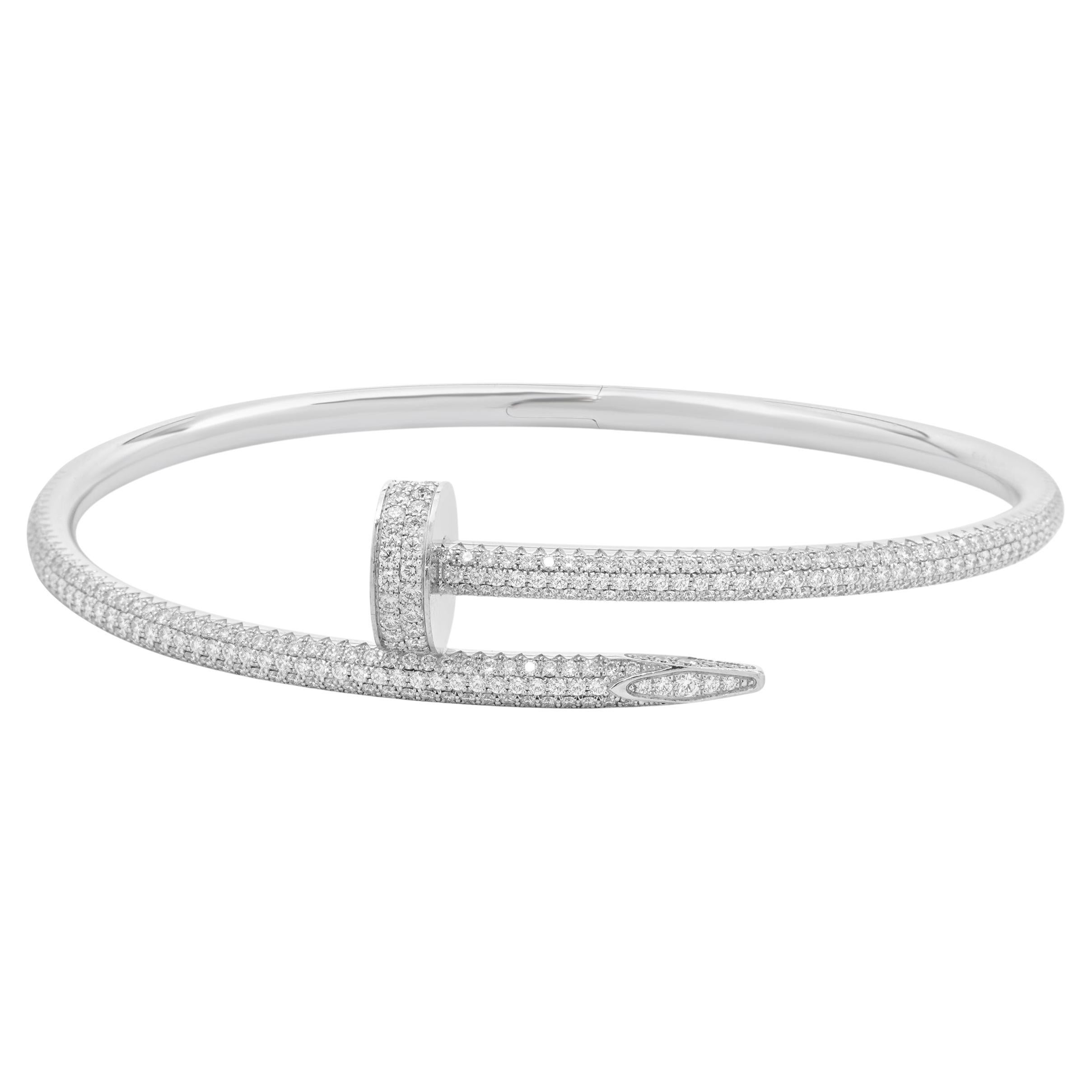 Cartier 18 Karat White Gold Diamond Juste Un Clou