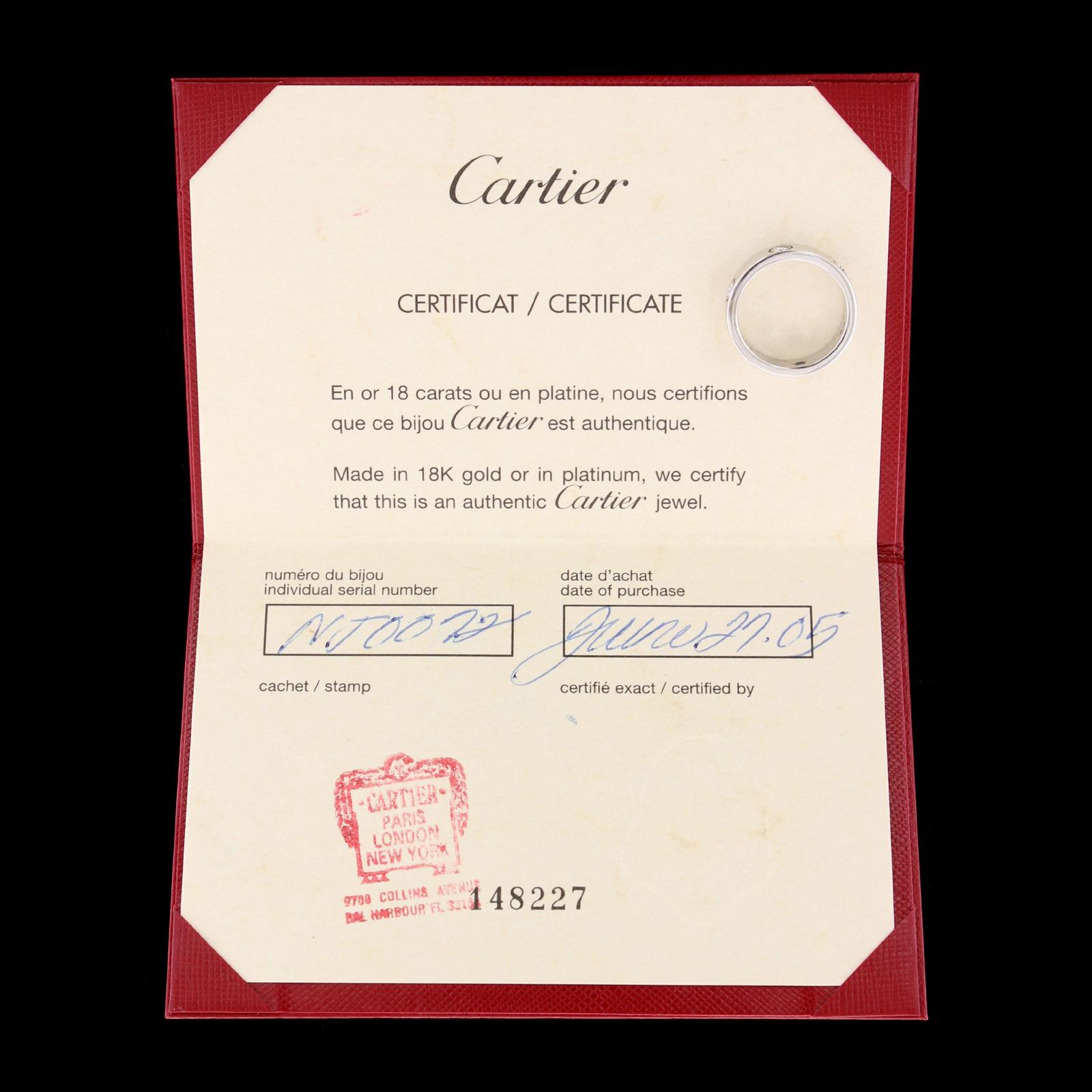 Cartier 18 Karat White Gold Diamond Love Ring 1