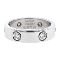Cartier 18 Karat White Gold Diamond Love Ring
