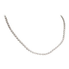 Cartier - Or blanc 18 carats - Diamants - Collier classique à maillons boule pour femme