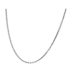 Vintage Cartier 18 Karat White Gold Forza Chain Necklace