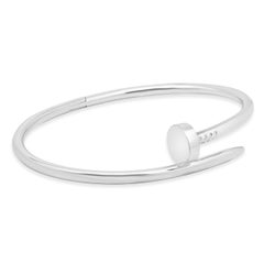 Cartier 18 Karat White Gold Just En Clou Nail Bracelet