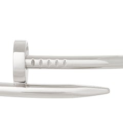 Cartier 18 Karat White Gold Juste Un Clou Nail Bangle Bracelet