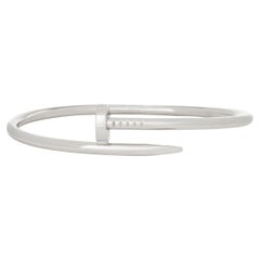 Cartier 18 Karat White Gold Juste Un Clou Nail Bangle Bracelet