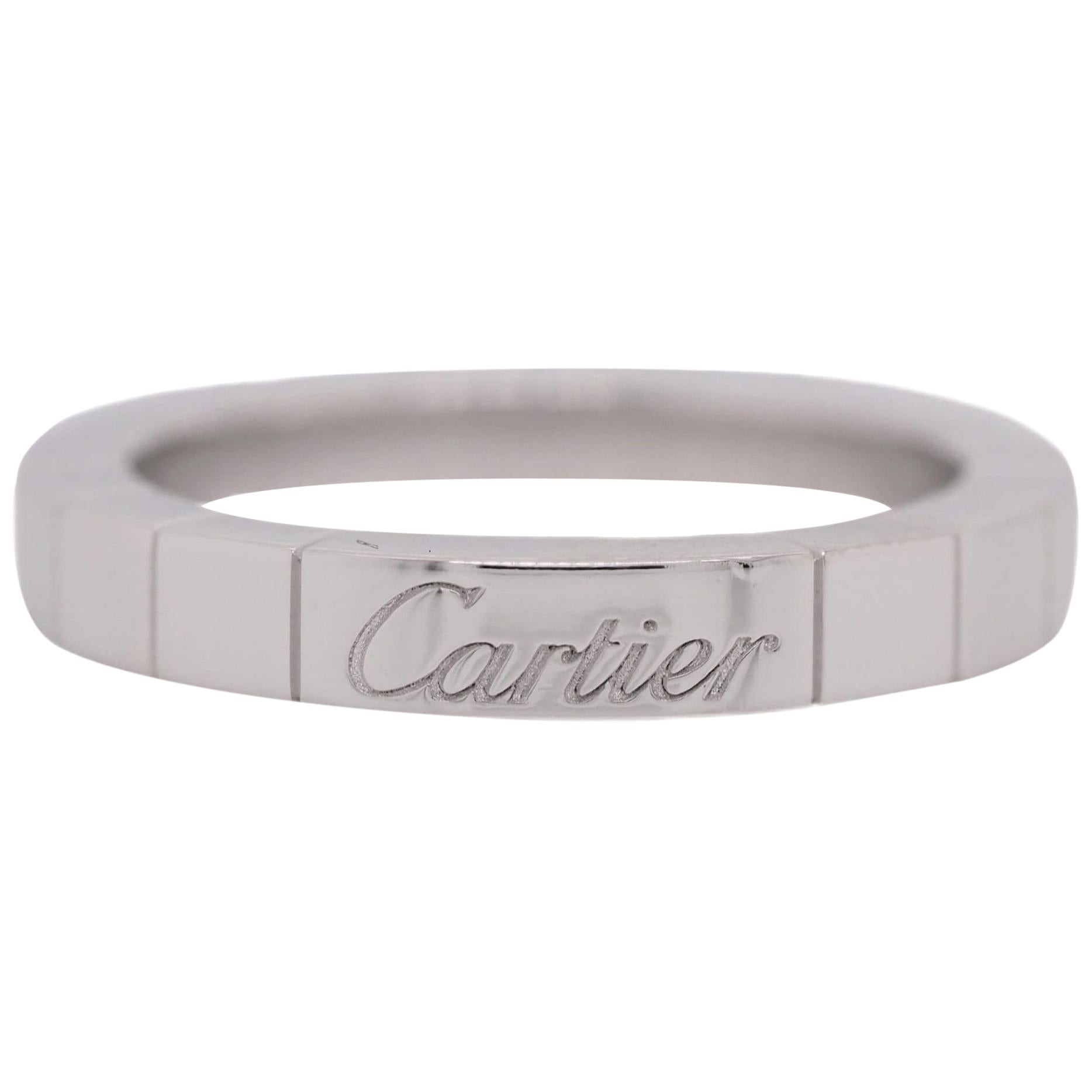 Cartier 18 Karat White Gold Lanieres Band
