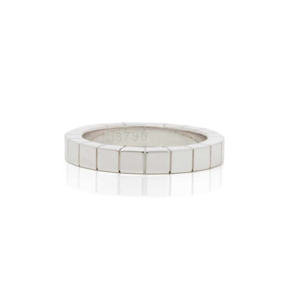 Women's Cartier 18 Karat White Gold Lanieres Band Ring