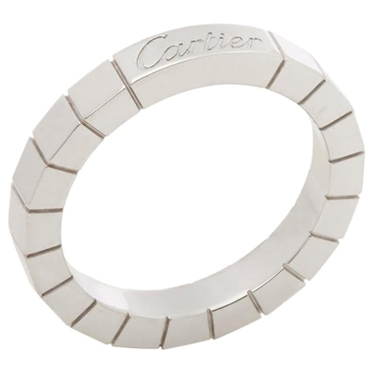 Cartier 18 Karat White Gold Lanieres Band Ring 