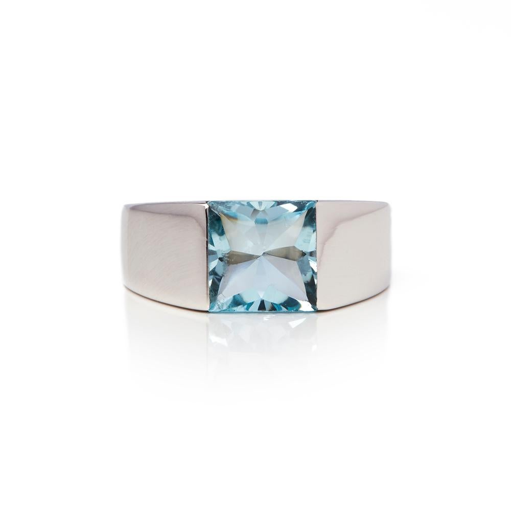 Code: COM1893
Brand: Cartier
Description: 18k White Gold Large Aquamarine Tank Ring
Accompanied With: Pouch Only
Gender: Ladies
UK Ring Size: M
EU Ring Size: 53
US Ring Size: 6 1/4
Resizing Possible?: YES
Band Width: 4.5mm
Condition: 9
Material: