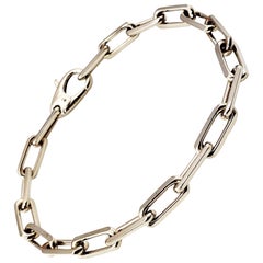 Cartier 18 Karat White Gold Link Bracelet